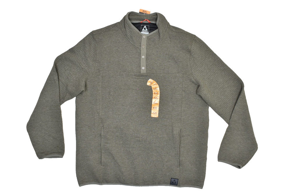 NEW Gerry Men's Green Quarter Snap Pullover Sweater Regular Size XXL Snap
